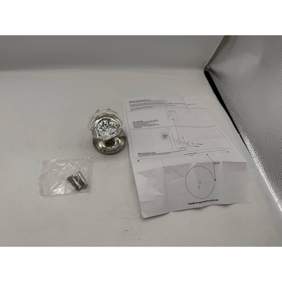 Crystal Style Door Knob, Privacy Door Knobs for Bedroom and Bathroom A8 - Picture 7 of 9